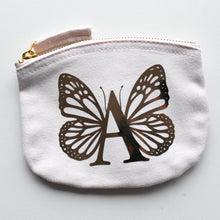 Load image into Gallery viewer, Personalised Butterfly Initial Coin Purse
