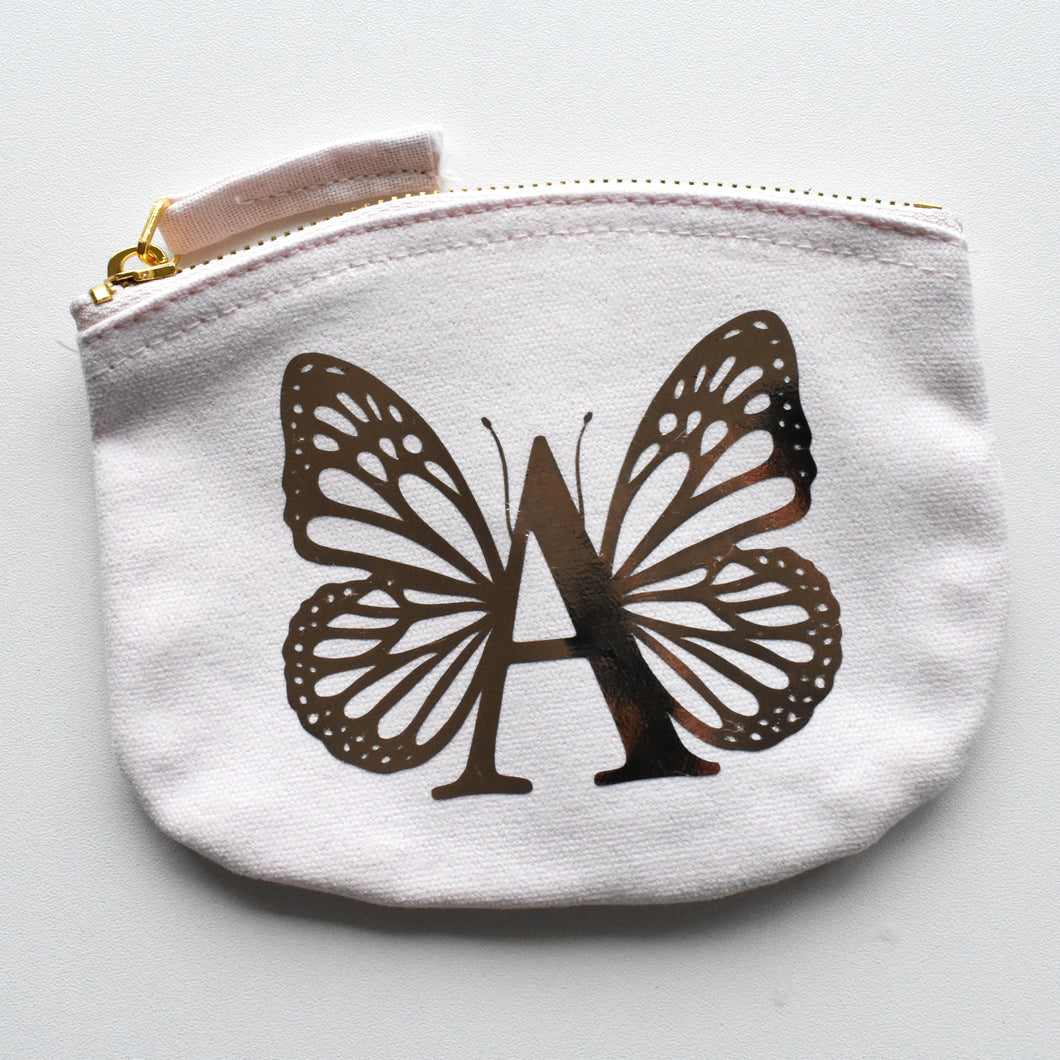 Personalised Butterfly Initial Coin Purse