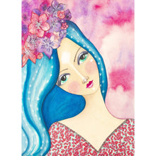 Load image into Gallery viewer, Flowers On Her Head Giclee Fine Art Print - Sonya Bull Art
