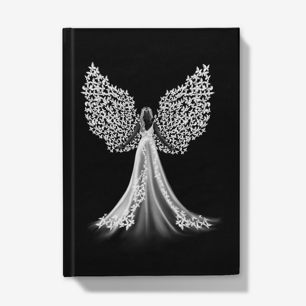 A beautiful guardian angel with butterflies as wings journal by Sonya Bull