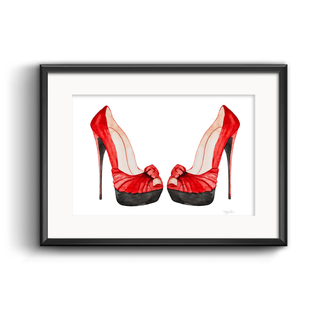 Pair of Red High Heels