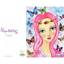 Load image into Gallery viewer, Butterfly Love Greeting Card by Sonya Bull Art
